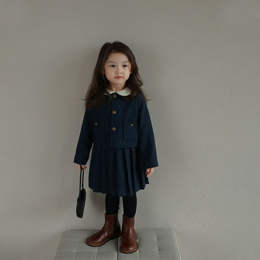 New Girls' Dress Short Coat Two-piece Set For Women