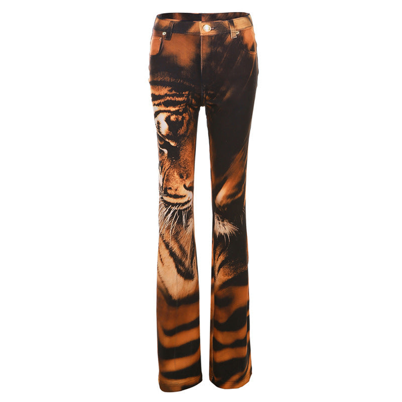 Tiger Stripe Modèle Pantalon à patte droite