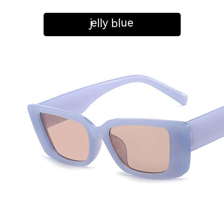 Jelly Color Square Sun Glasses Concave Shape