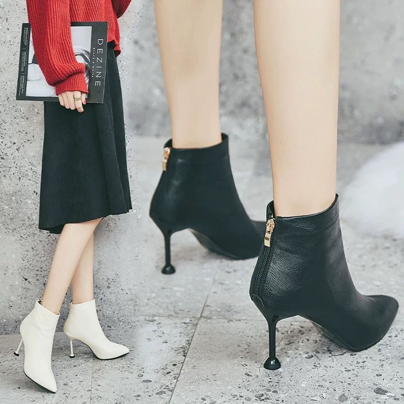 High Heels Women Winter Short Boots Stiletto