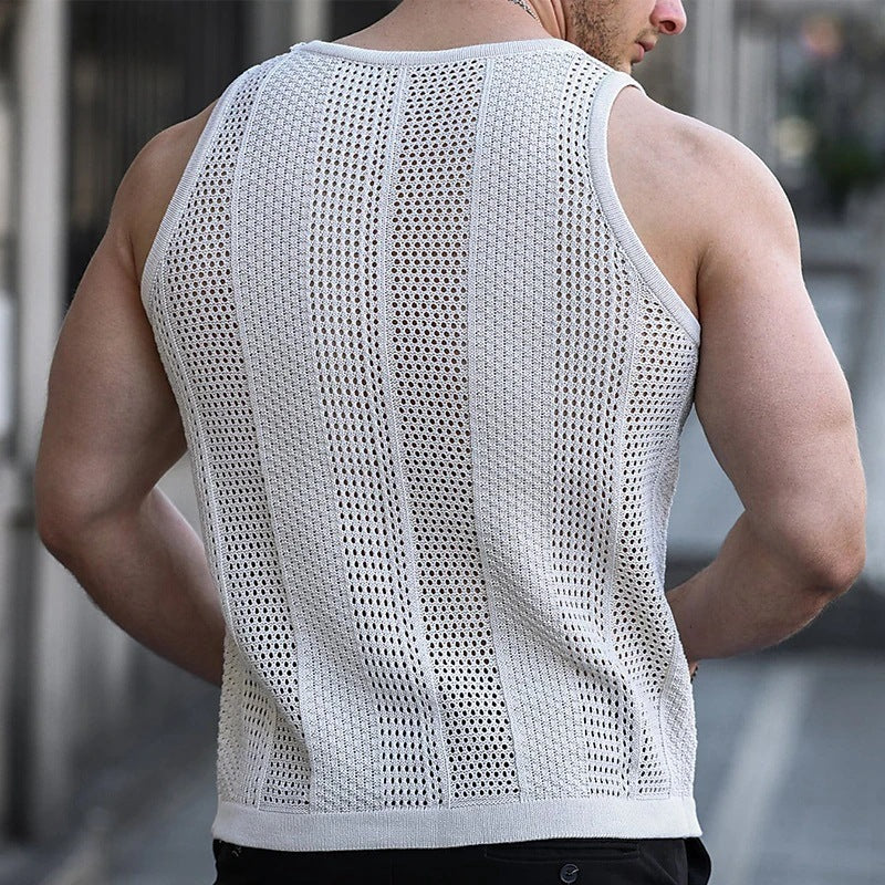 Men's Sleeveless Slim Knit Vest