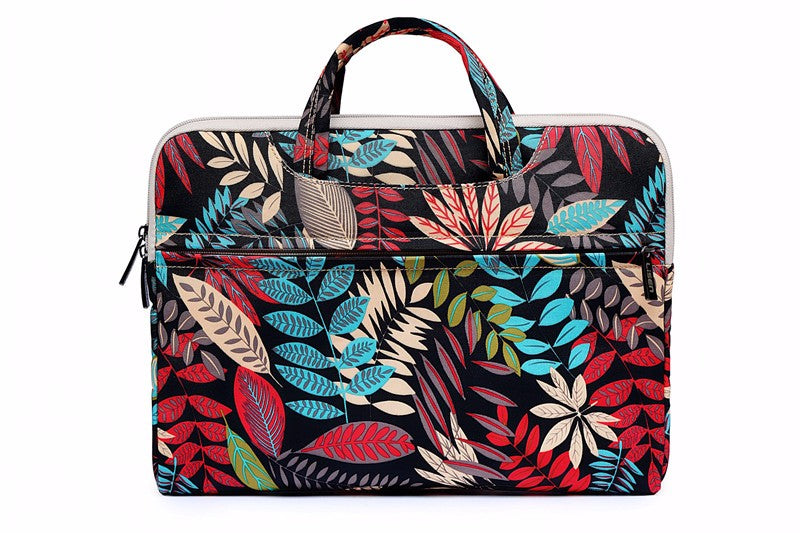 Colorful Pattern Canvas Laptop Bag