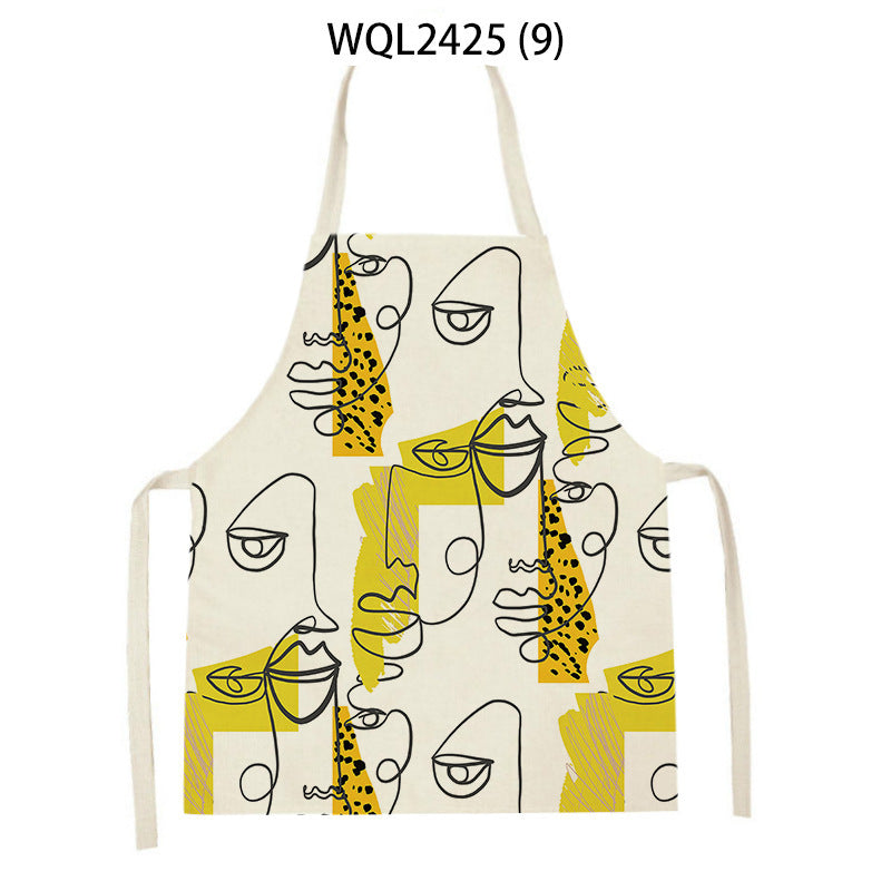 Simple Fabric Apron Kitchen Antifouling Work Clothes