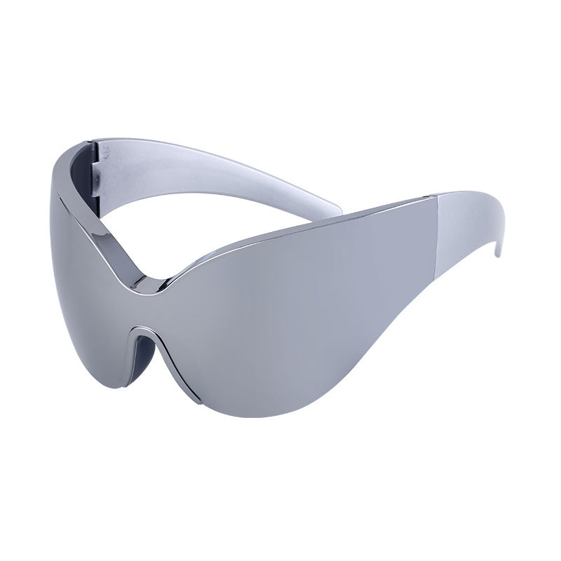 Fashion One-piece Large Frame Sports Sunglasses