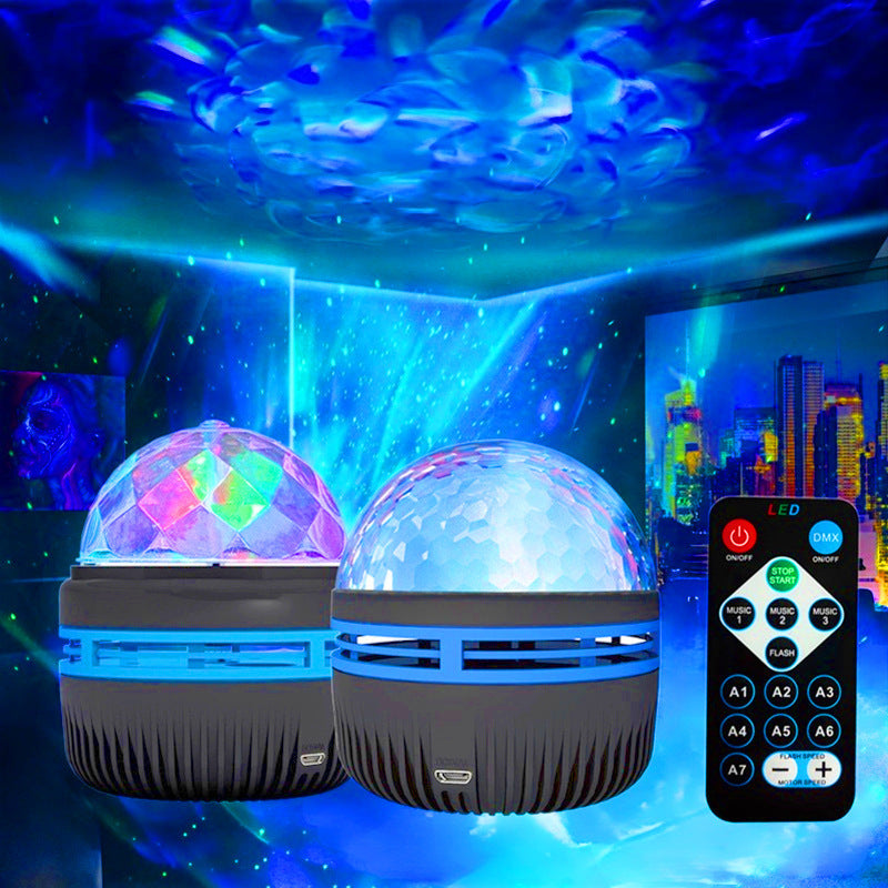 Lampada proiettore LED Star Galaxy Spotlight colorato rotante Magic Ball Camera da letto Lampada atmosfera Bar KTV Disco Party Stage Light