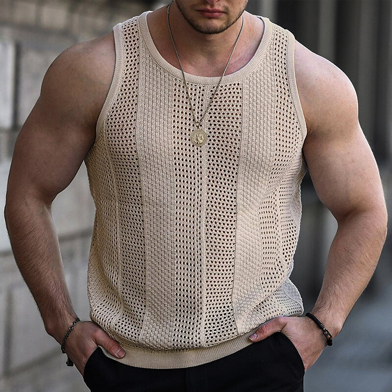 Men's Sleeveless Slim Knit Vest