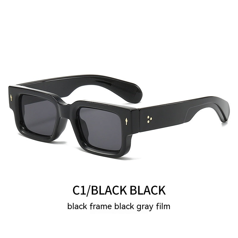 Personality Rivets Thick Frame PC Sunglasses