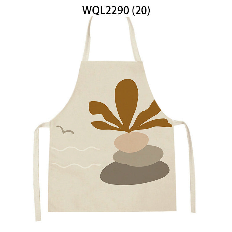 Simple Fabric Apron Kitchen Antifouling Work Clothes