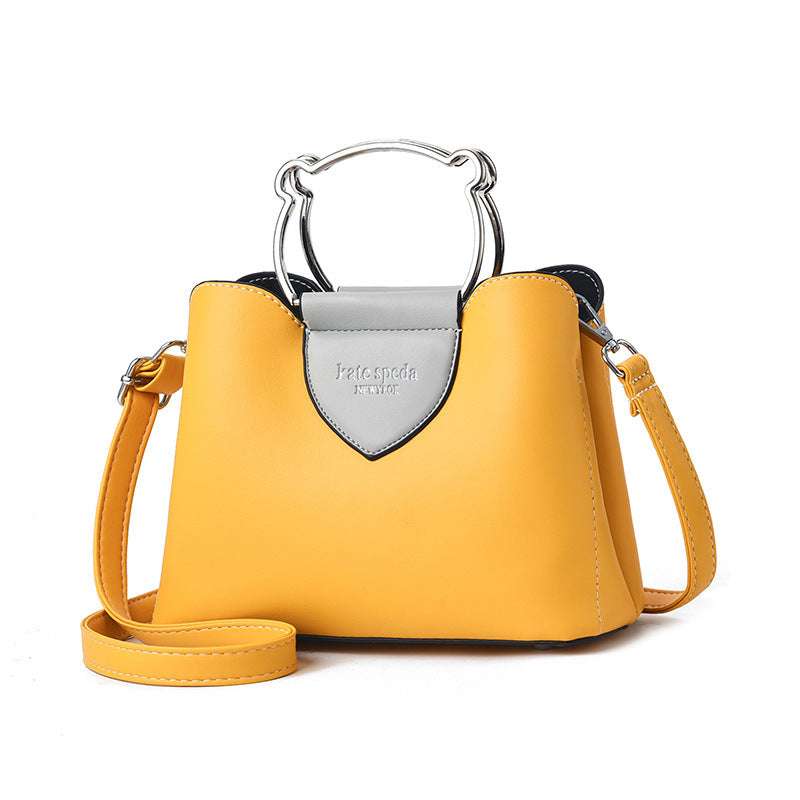 Simple Contrast Color Casual Shoulder Bag