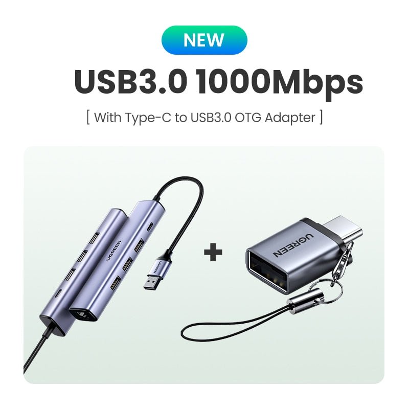 Hub USB-C Ethernet semplici 3.0 