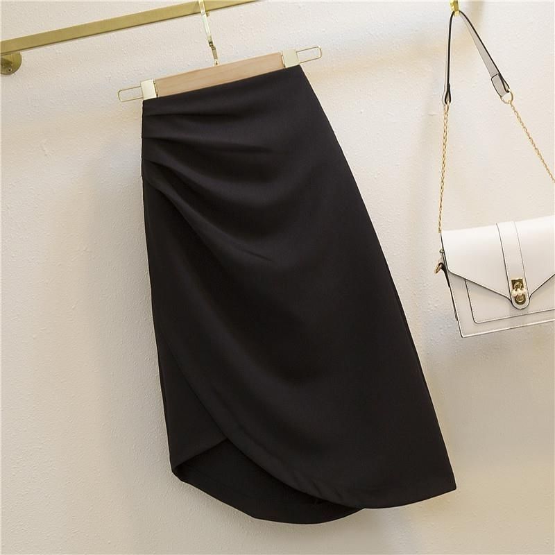 Sexy Pleated High Waist Look Taller Slimming Sheath Skirt