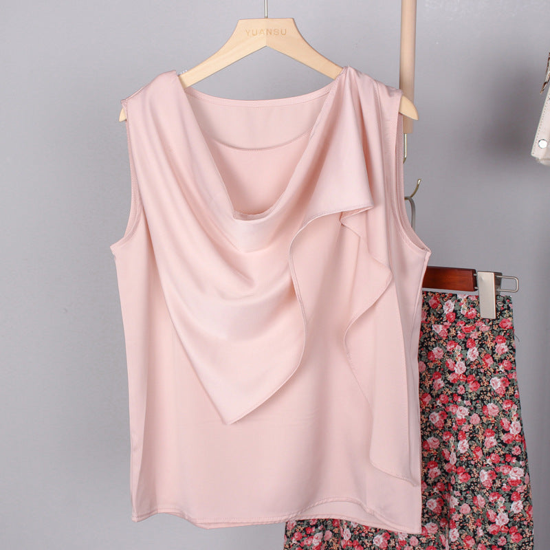 French Fashion Sexy Halter Shawl Sleeveless Top Vest