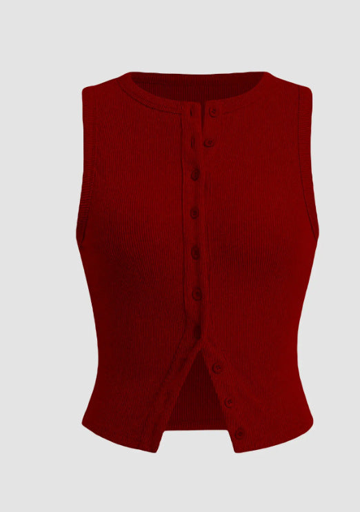 Slim Fit Sleeveless Waistcoat Vest Women