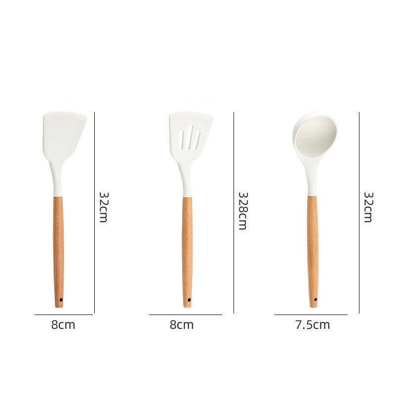 Set di utensili da cucina in silicone, spatola e cucchiaio