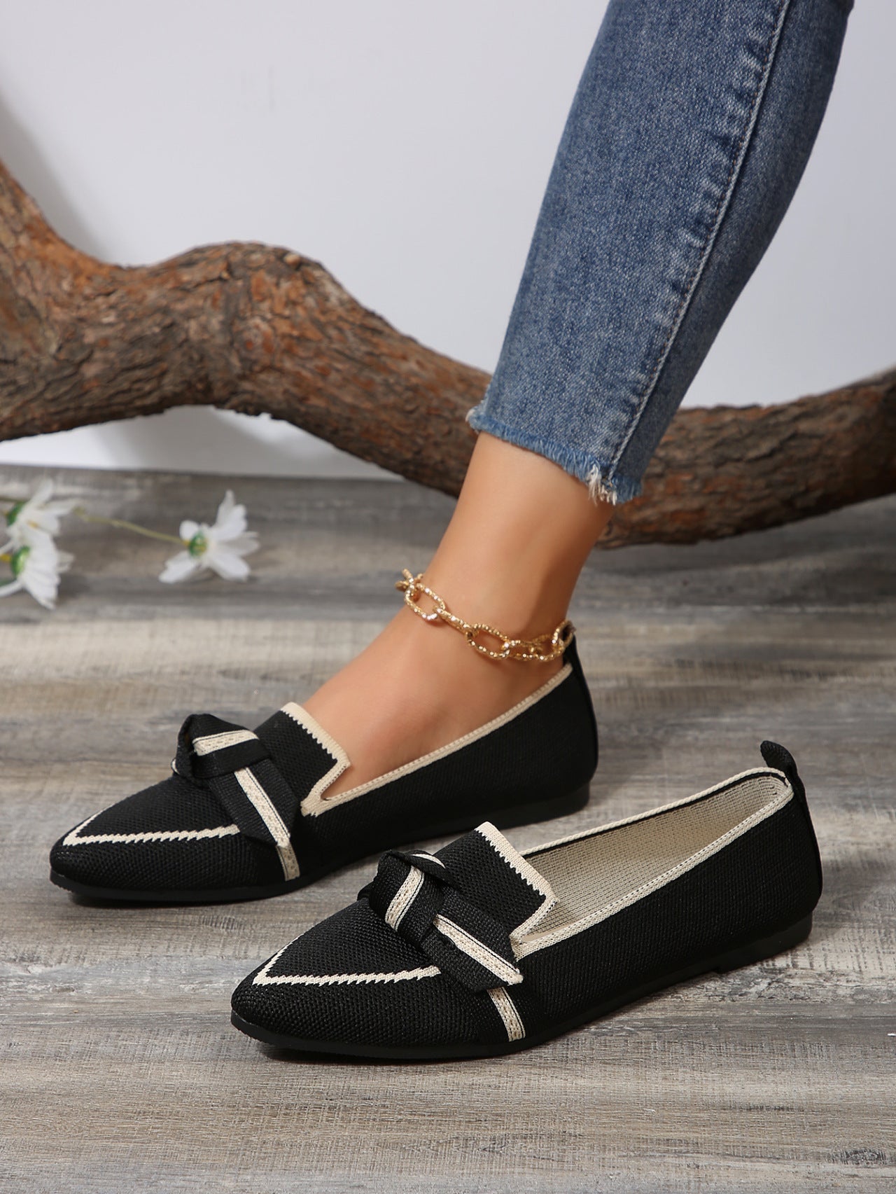 Pointed Flat Pumps Plus Size Fashion Casual Shoes