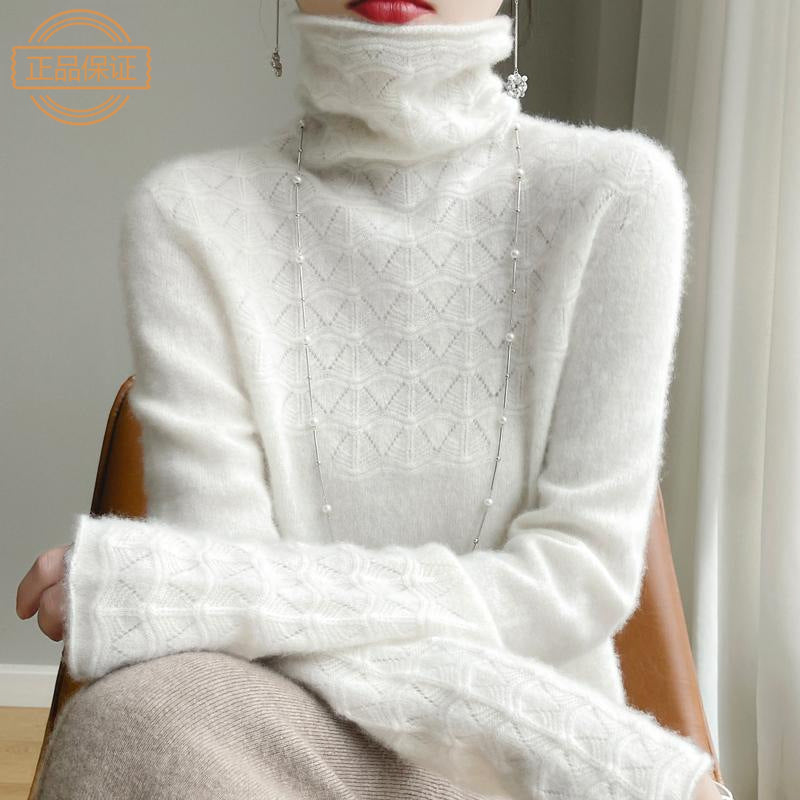 Pile Collar Turtleneck Sweater Short Autumn And Winter Women