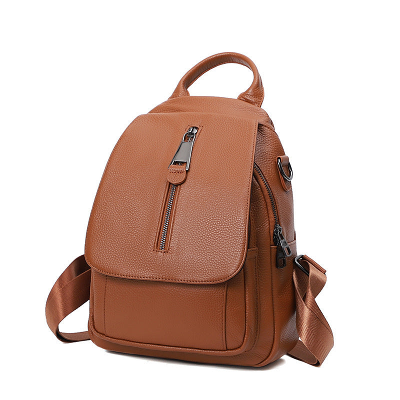 Anti-theft Backpack Ladies Multi-compartment Leather Backpack