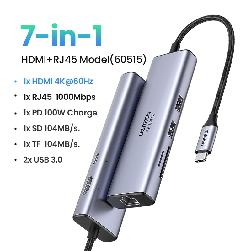 8 Ports Universal USB-C Hubs