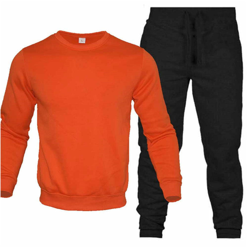 Sweat-shirt à cou rond et pantalon de survêtement Fashion Sports Men Suit