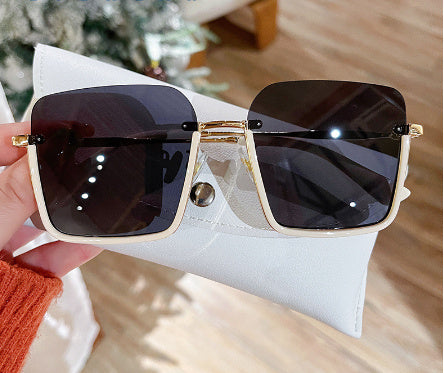 Trendy Square Large Frame Sunglasses With UV Protection