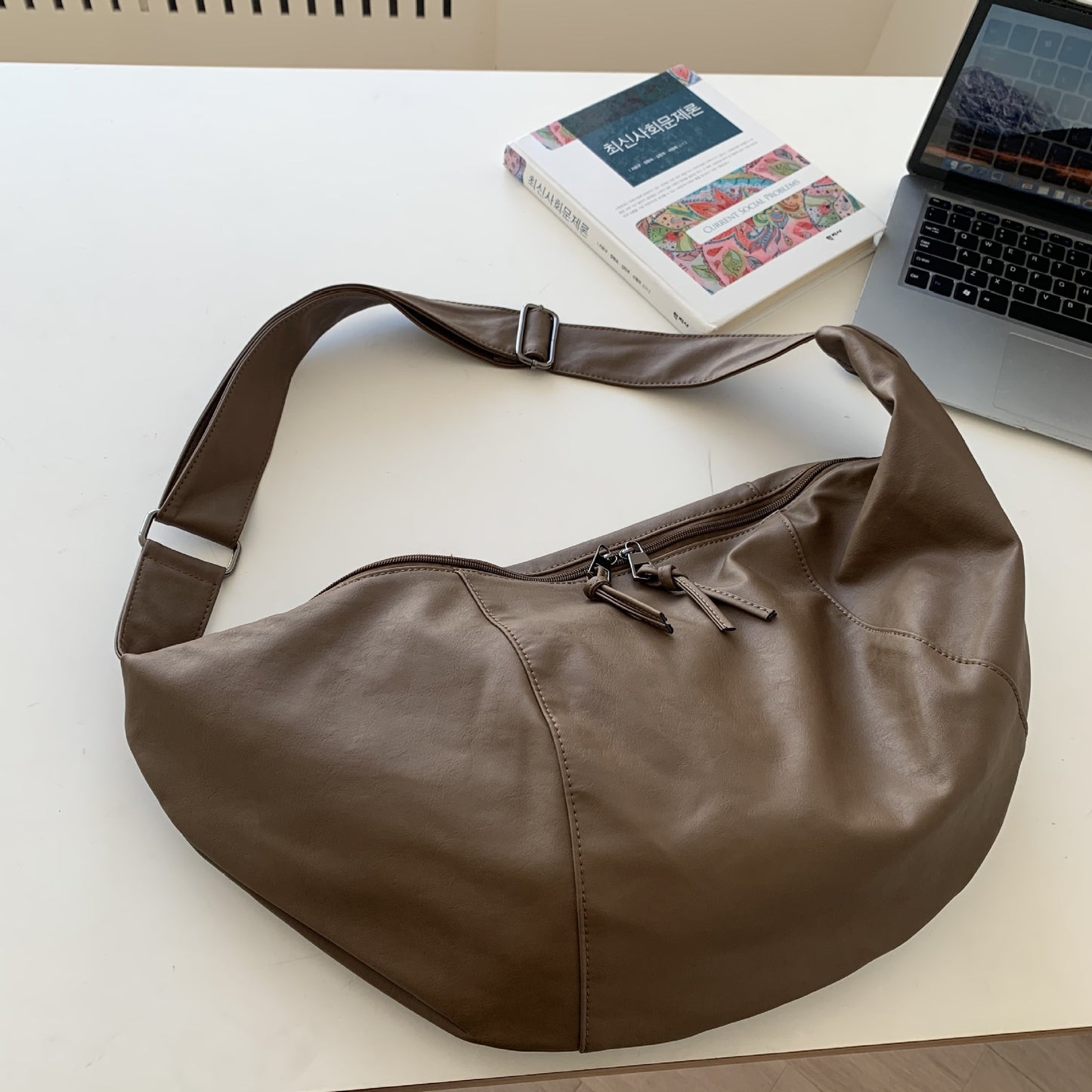 One-shoulder Pu Soft Leather Dumpling Bag Crossbody