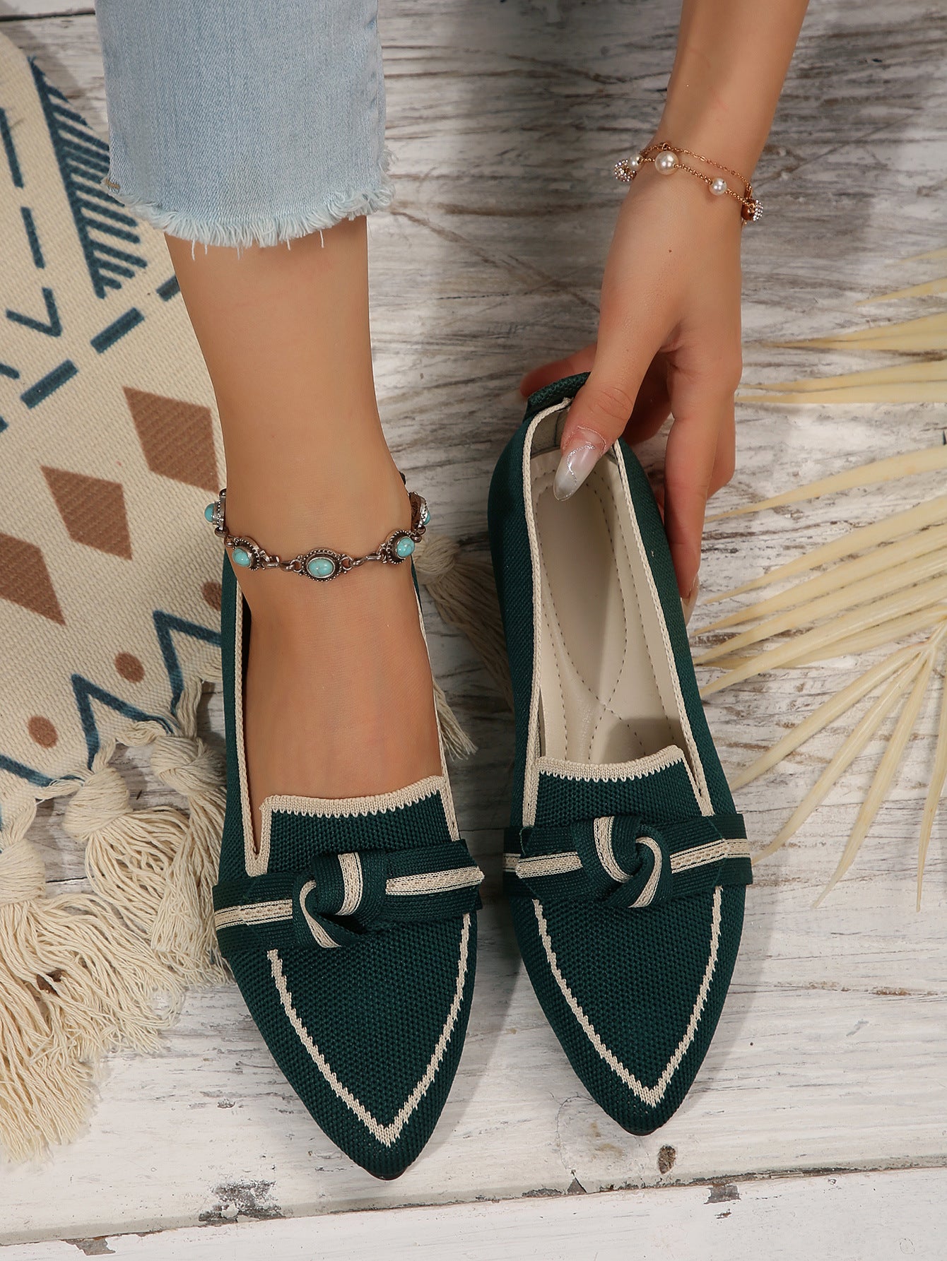 Pointed Flat Pumps Plus Size Fashion Casual Shoes