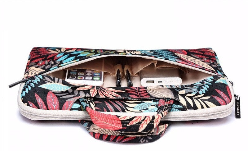 Colorful Pattern Canvas Laptop Bag