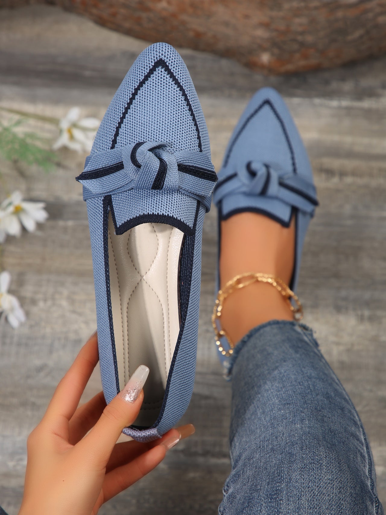 Pointed Flat Pumps Plus Size Fashion Casual Shoes