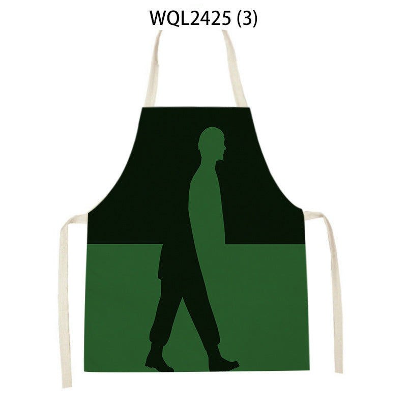 Simple Fabric Apron Kitchen Antifouling Work Clothes