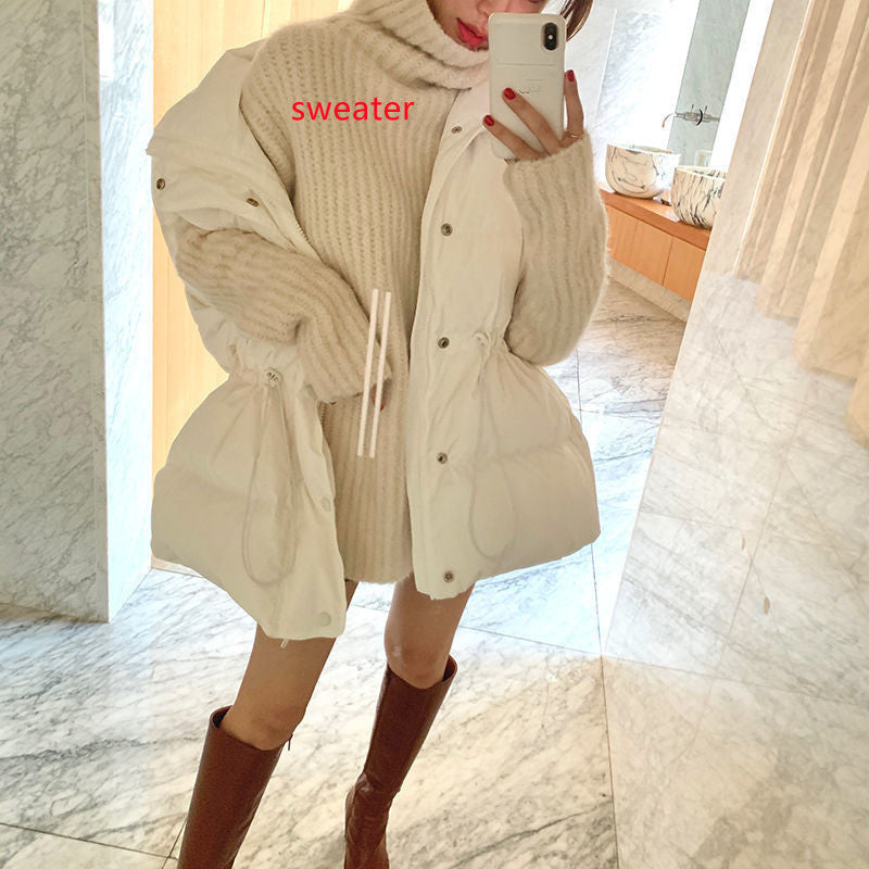 Fashion Solid Color Autumn And Winter Loose Vest Coat Sweater Suit Women