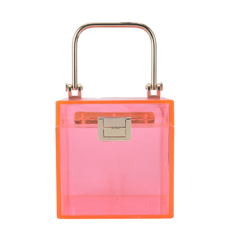 Personnalité en boîte transparente en acrylique Creative Ins Net Red Wild Wild Chain Messenger Jelly Sac