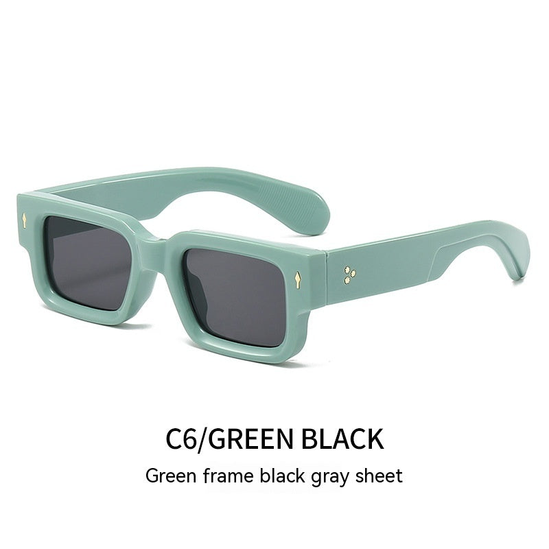 Personality Rivets Thick Frame PC Sunglasses