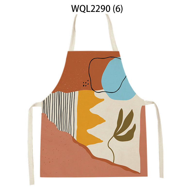 Simple Fabric Apron Kitchen Antifouling Work Clothes