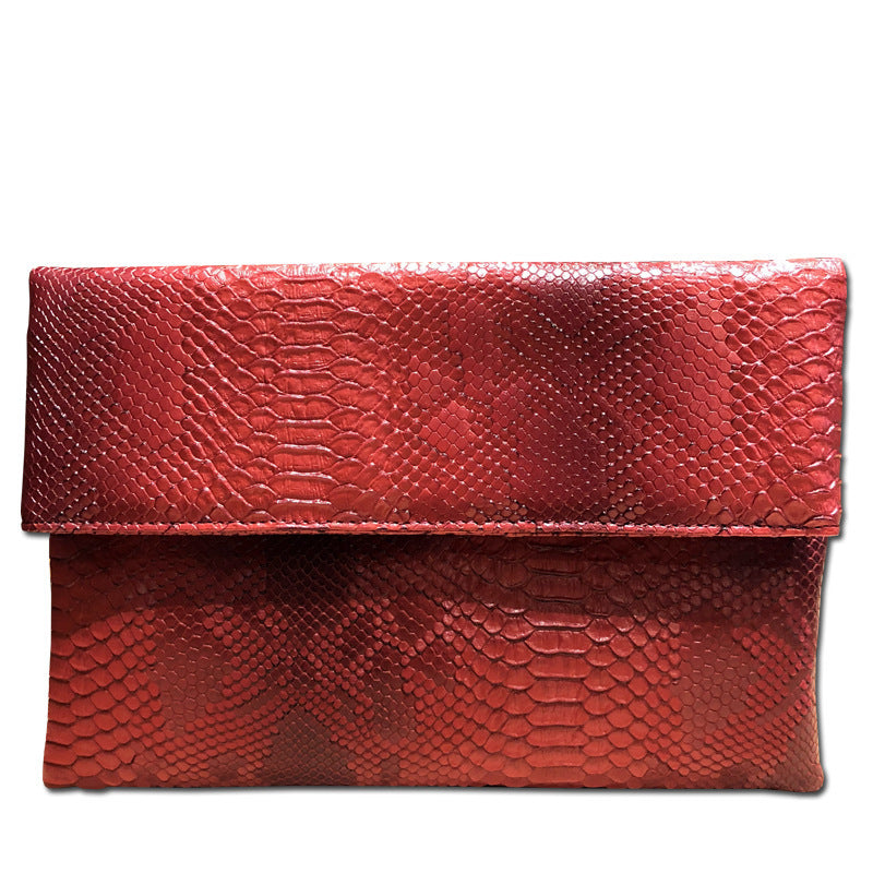 Female Snake Print Clutch All-match Large Capacity