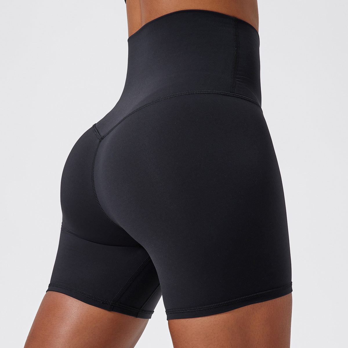 High Waist Hip Lift Tight Sports Running Fitness Nude Feel Yoga Shorts