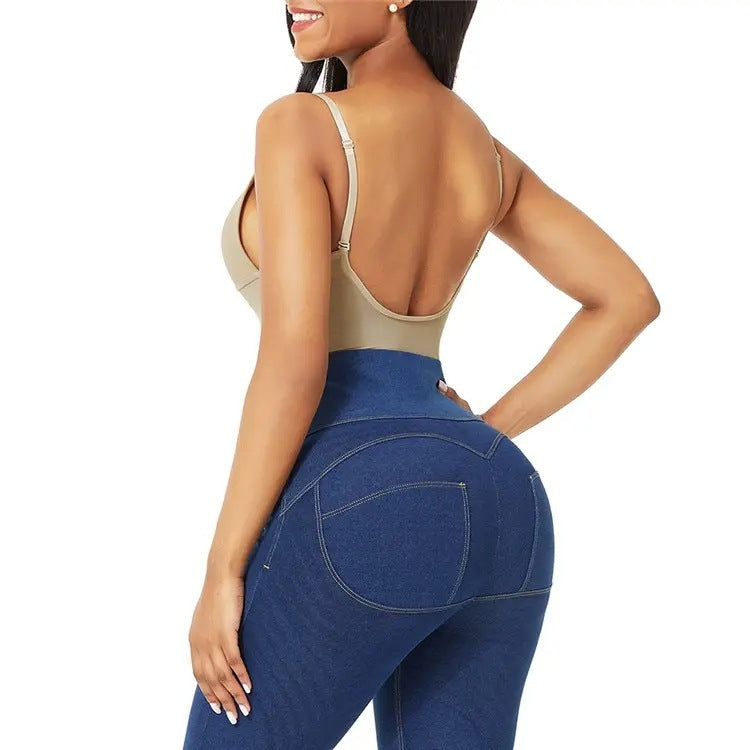 Cross-border Hip Clothes Tight Backless Belly Contraction Waist Body Shaping Corset One-piece T-back Slimming