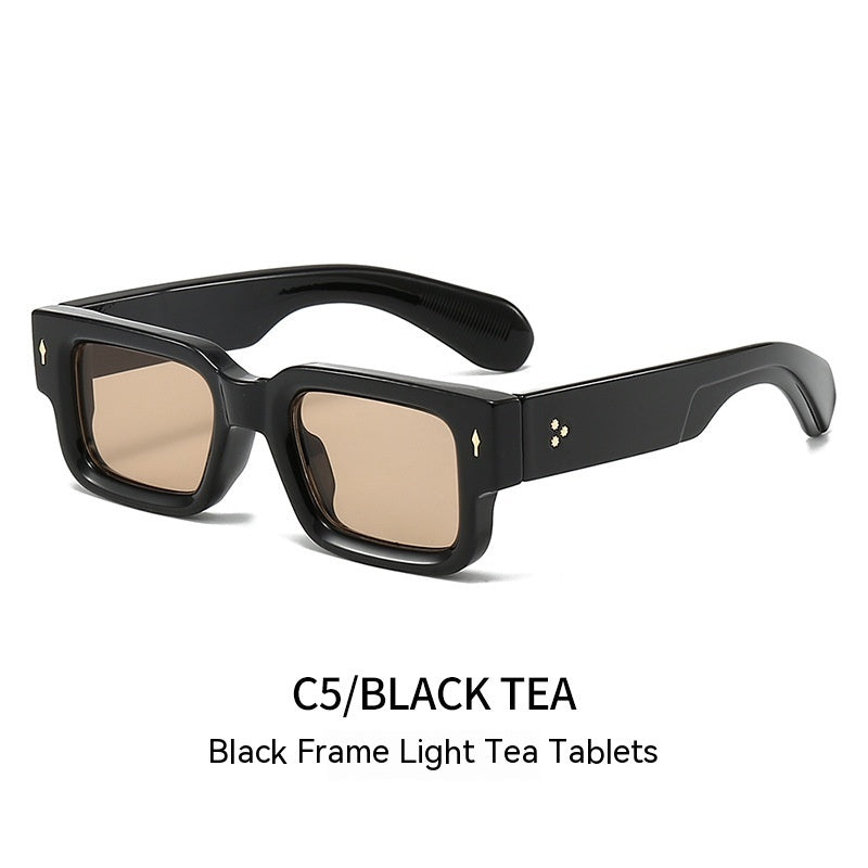 Personality Rivets Thick Frame PC Sunglasses