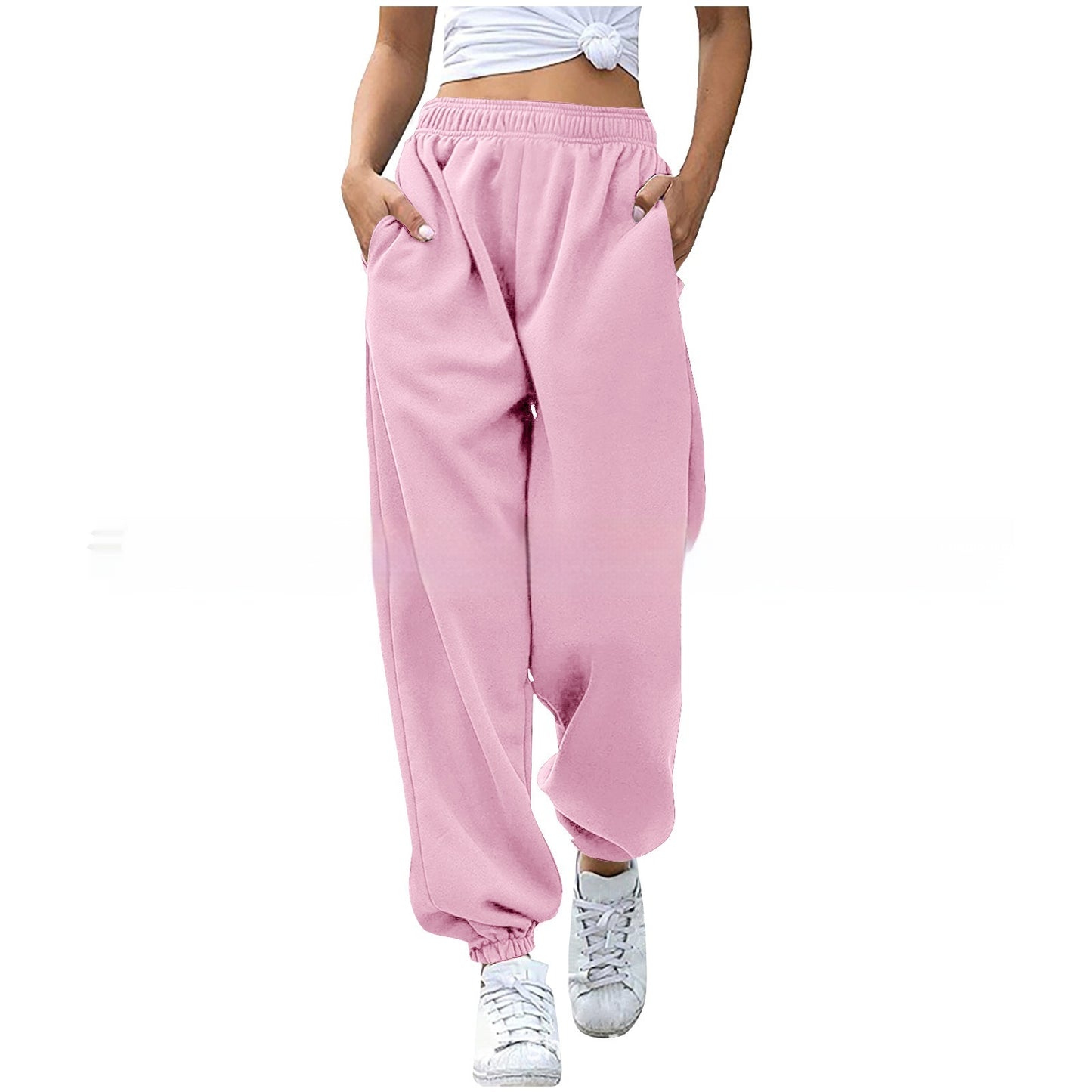 Women's Casual High Waisted Loose Sports Pants