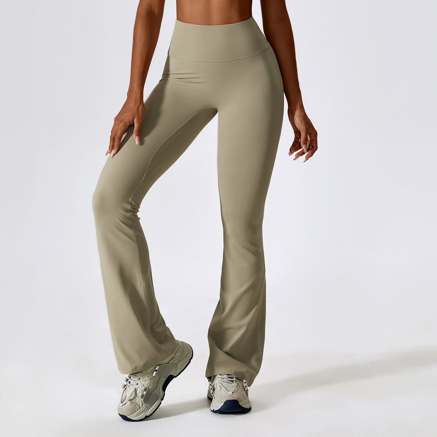 Wide Leg Tight Nude Feel Hip Lifting Yoga Bell-bottom Pants