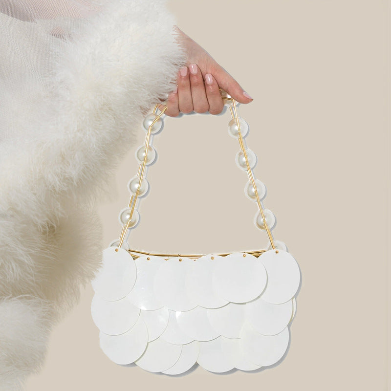 New Trendy Fashion Fish Scale Sequins Portable Single Shoulder Bag