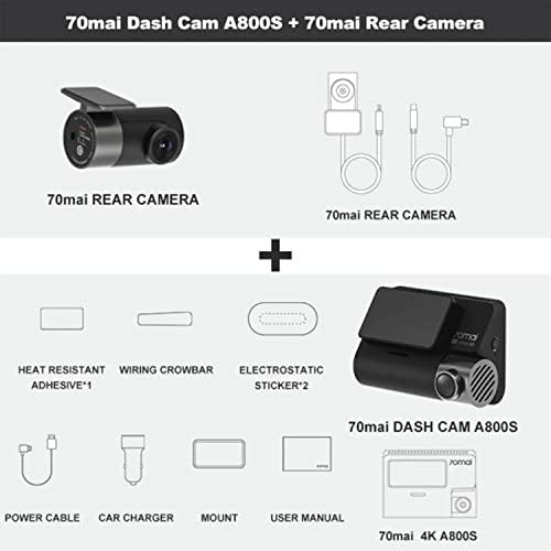 70mai A800S-1 4K Dash Cam Car DVR 24H Support Monitor de stationnement arrière ou caméra interne