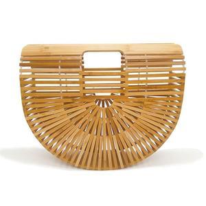 Bamboo Woven Bag Rattan Creative Beach Handbag Women