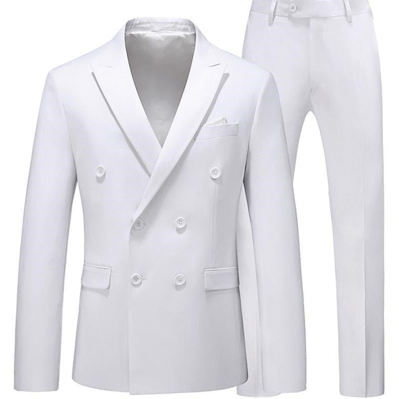 Men 2 Pieces Slim Fit Casual Tuxedo Suit Male Suits Set