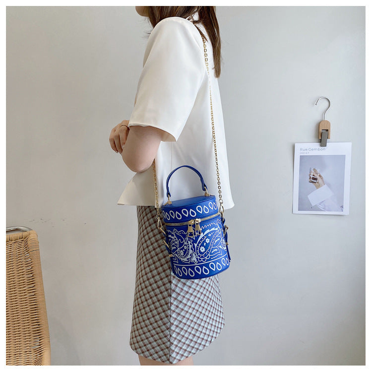 PU Bucket Bag Large Capacity One Shoulder Messenger