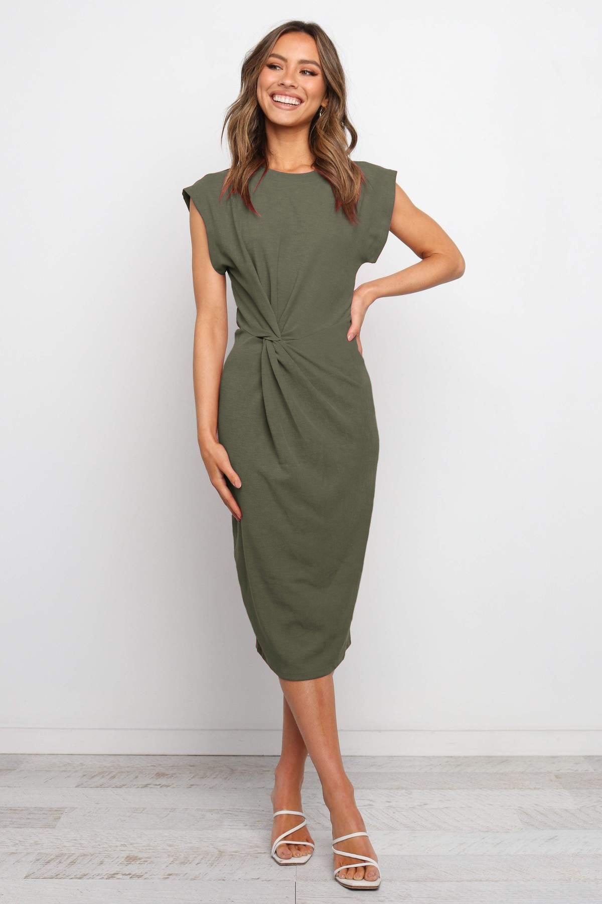 Women's New Sleeveless Twisted Slim Vest Dress