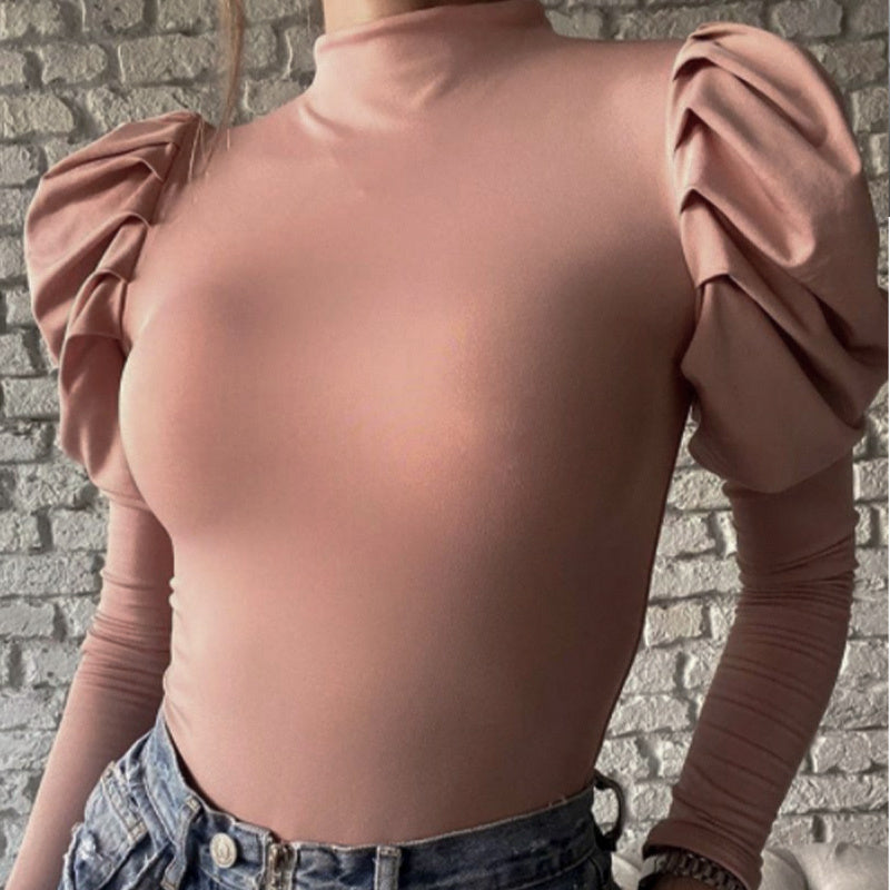 Long Sleeve Tight Knit Pullover Bottoming Shirt