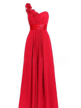 Women's Multi Colored Slanted Neck Sleeveless Strapless Long Dress