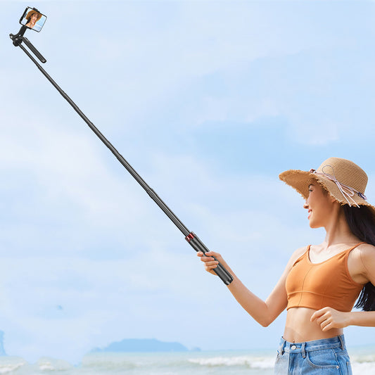 Mobile Live Streaming Four-leg Stand Wide Angle Revolving Cloud Platform Floor Bluetooth Selfie Stick