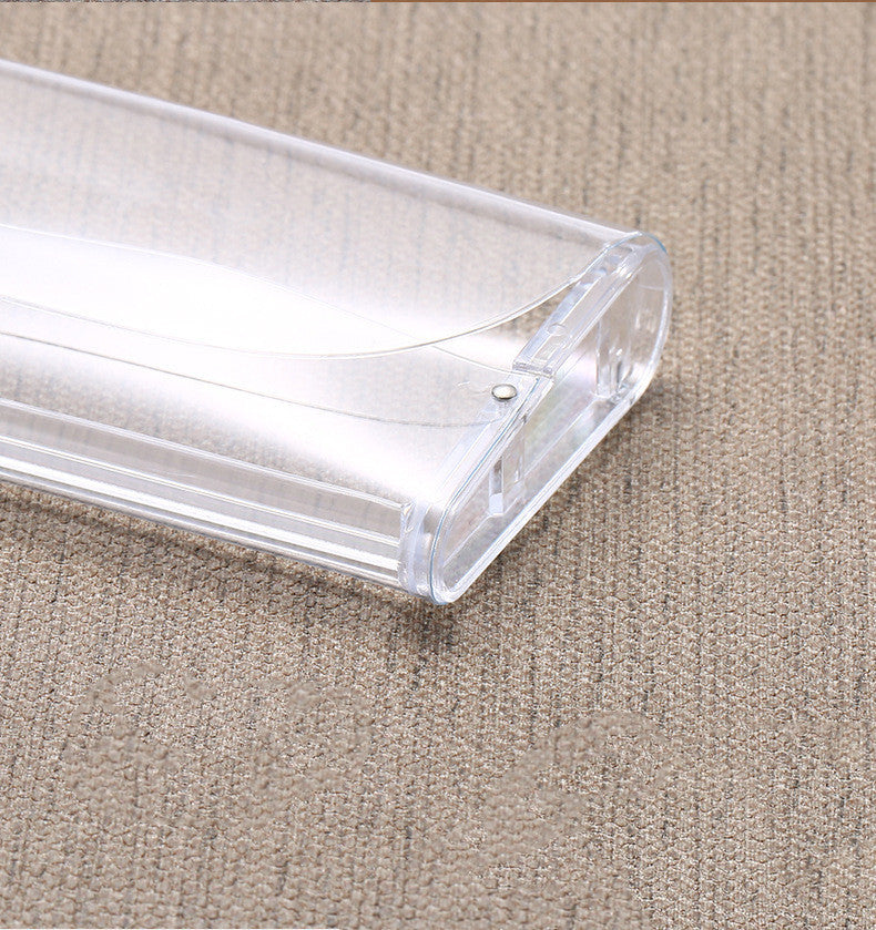 Transparent clip glasses case