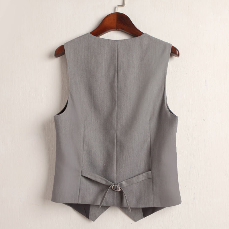 Men's And Women's Fashion Simple Sleeveless Vest Jacket